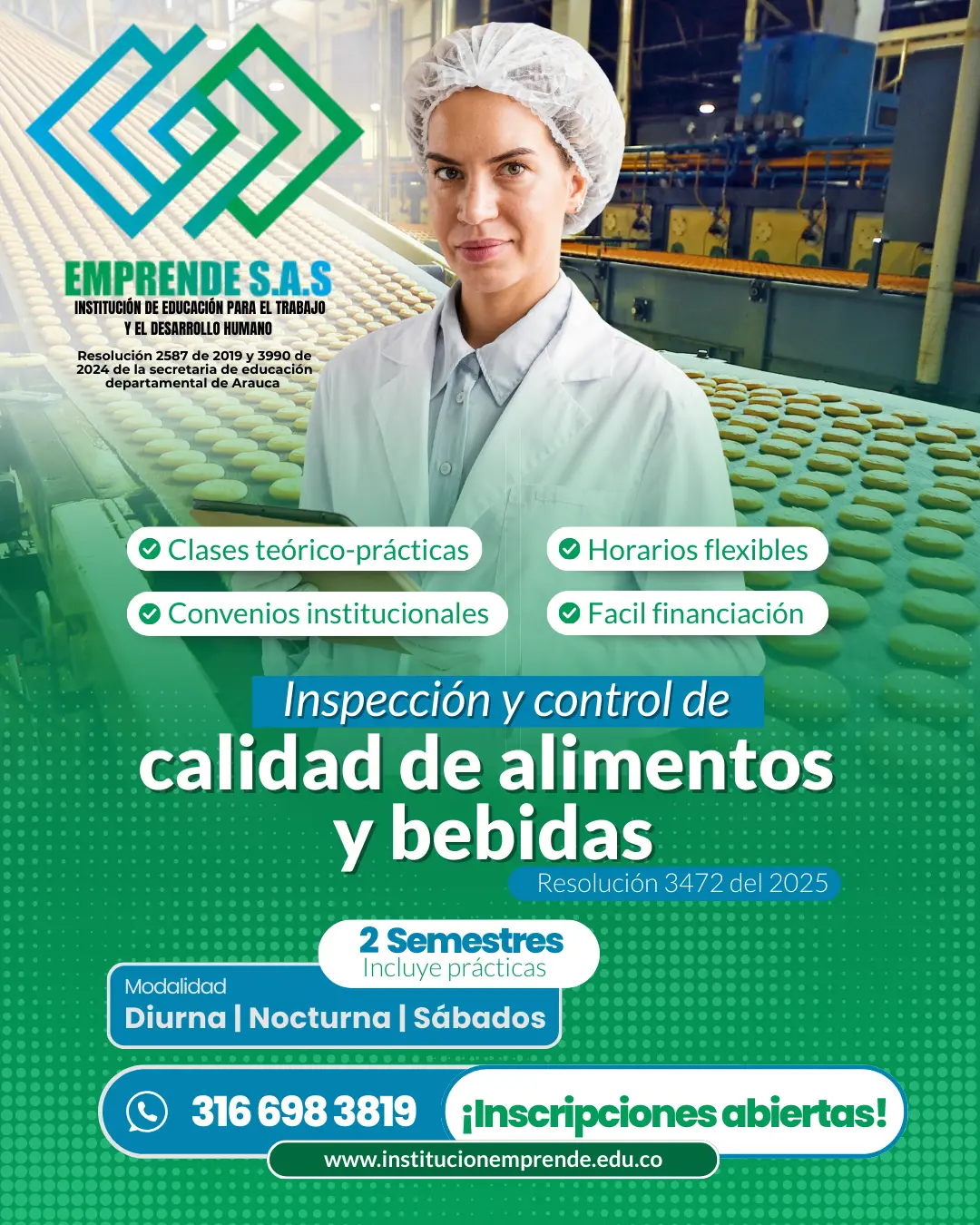 Técnico en inspección y control de calidad de alimentos y bebidas